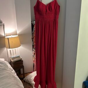 Elegant Red Maxi Dress